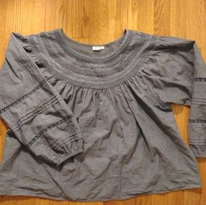 GAP Denim Peasant Blouse